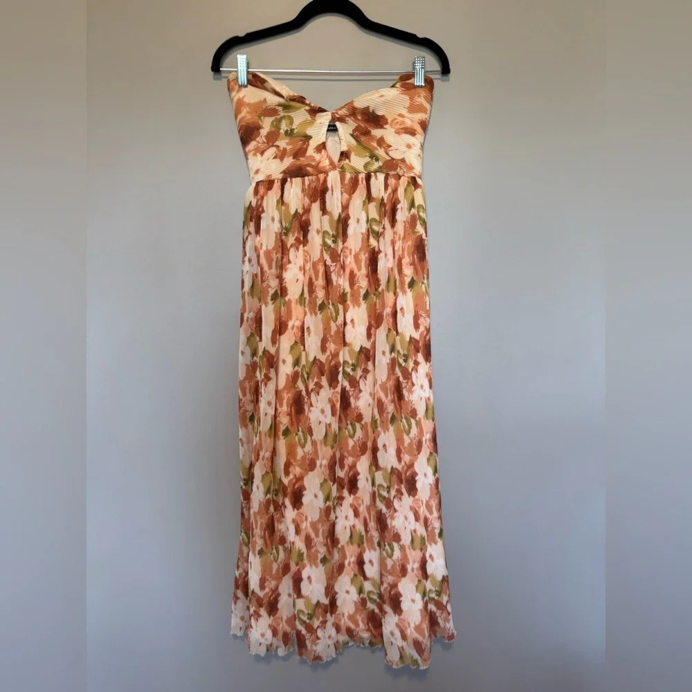 Abercrombie & Fitch Drama Halter Maxi Dress Floral Size XS
